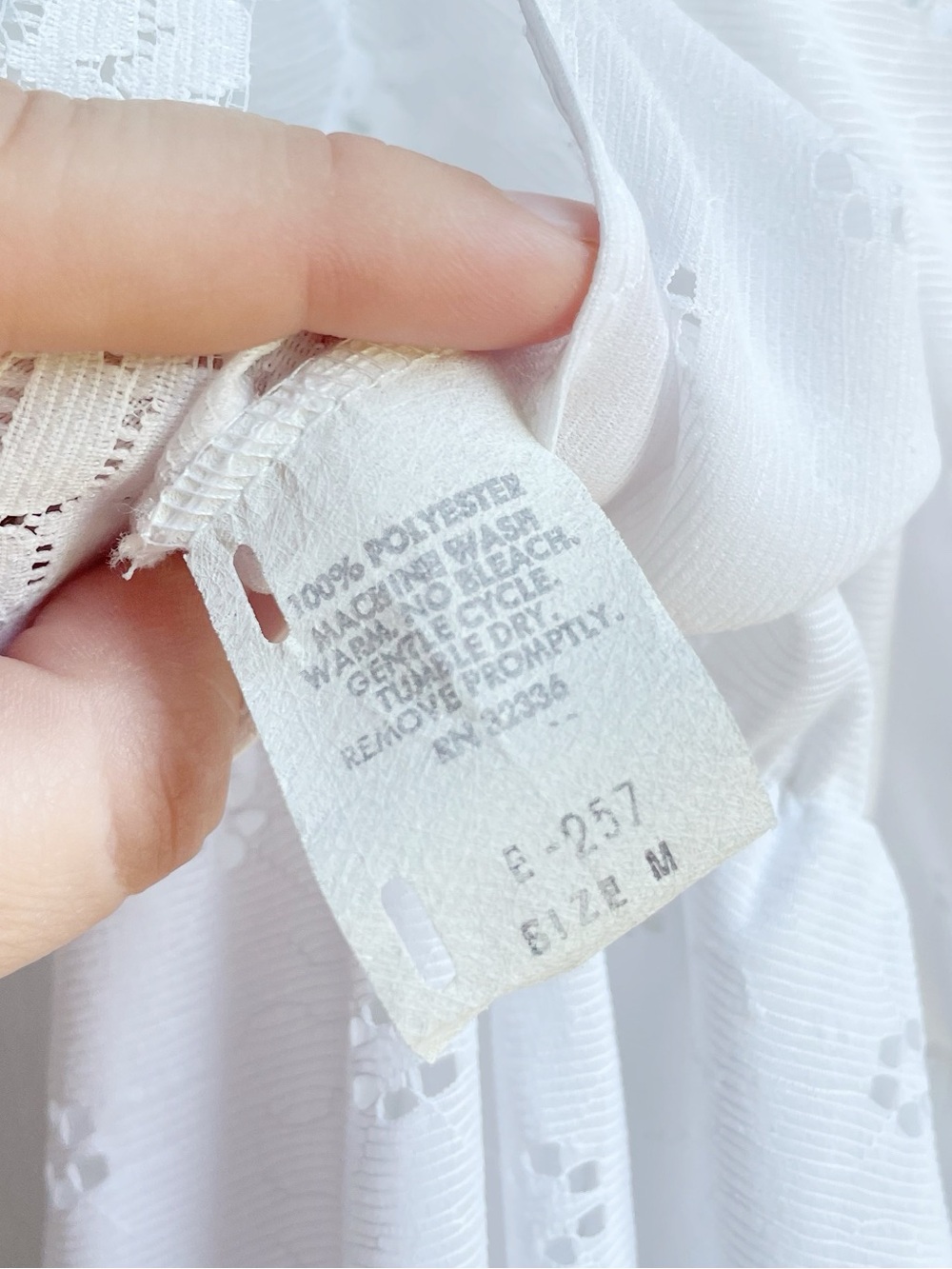 Vintage White Eyelet Cottagecore Prairie Long Maxi Nightgown Slip Dress - Picture 4 of 4